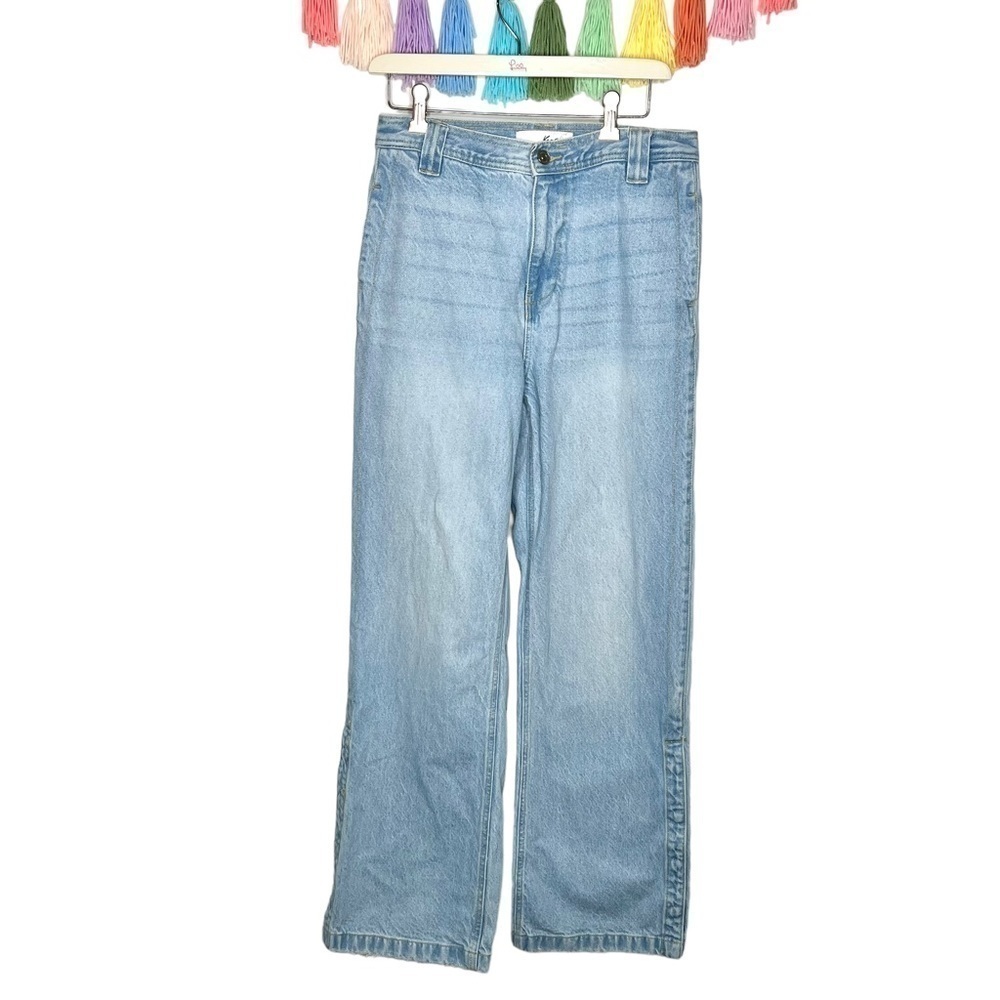 KanCan Estilo 100% Cotton Straight Leg High Rise Lightwash Denim Jeans Size 27 - Picture 2 of 16